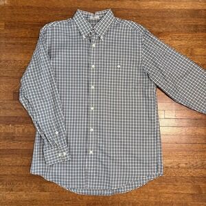 Orvis Men's L Shirt Plaid Button Down 100% Cotton Long Sleeve Made‎ in Hong Kong
